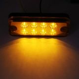 4 STKS 10-30V 8LED auto achterlicht zijlamp (geel licht)