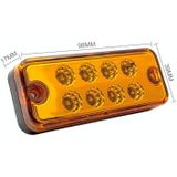 4 STKS 10-30V 8LED auto achterlicht zijlamp (geel licht)