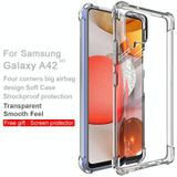 Voor Samsung Galaxy A42 5G IMAK All-inclusive Shockproof Airbag TPU Case met Screen Protector(Transparant)