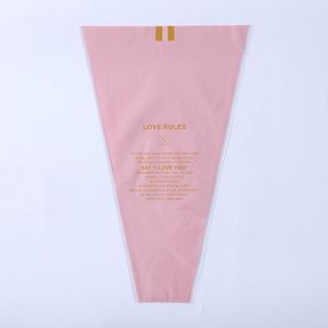 Bloem verpakking zak trapezium zak gedroogde bloem zak (roze)