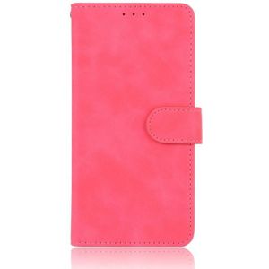 Voor OnePlus 5 Solid Color Skin Feel Magnetic Buckle Horizontale Flip Kalf Texture PU Lederen case met Holder & Card Slots & Wallet(Rose Red)