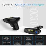 C02 auto power adapter in-autotelefoon oplader type-C snelle lader QC 3.0 Dual USB-poorten DC5V 2.4 A 12V 24V sigarettenaansteker voeding