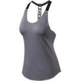 Sexy T-vormige Back Hollow Strap Quick Drying Loose Vest (Kleur: Grijs formaat: M)