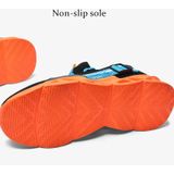 Heren licht ademende vrijetijdsschoenen comfortabele mesh sneakers hardloopschoenen  maat: 36 (zwart oranje)