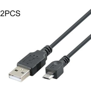 2 stks LY-U2X123 USB MANNELIJKE NAAR MICRO USB 5 PIN MANNELIJKE DATA-kabel  kabellengte: 5m