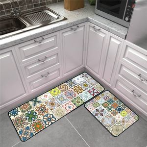 Moderne geometrische keuken anti-Skid mat tapijten tapijten  grootte: 40x60cm + 40x120cm