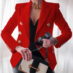 Solid Color Slim Long-Mouwen Vest Korte Suit Jacket voor Dames (Kleur: Rood Maat: XL)