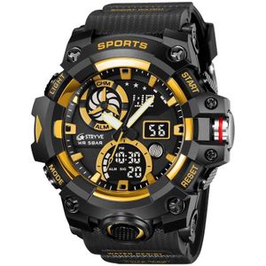 STRYVE S8027 sport multifunctioneel lichtgevend dual display chronograaf studentenhorloge