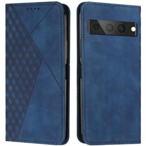 For Google Pixel 7 Pro Diamond Splicing Skin Feel Magnetic Leather Phone Case(Blue)