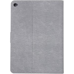 Voor iPad Air 2 ingedrukt bloemen vlinder patroon horizontale Flip PU lederen draagtas met magnetische Buckle & houder & Card Slots & Wallet(Grey)