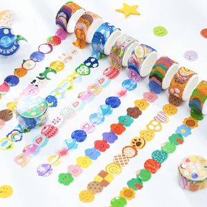 8 stks Washi Tape Milky Series Handgeschilderde Kleur Basic Handboek Decoratie Sticker