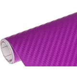 Autoklever met decoratieve 3D Carbon Fiber PVC  maat: 152cm x 50cm(Purple)