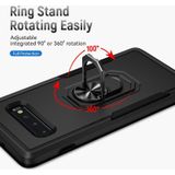 Voor Samsung Galaxy S10 + Pioneer Armor Heavy Duty PC + TPU Houder Phone Case (Black)