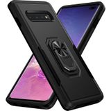 Voor Samsung Galaxy S10 + Pioneer Armor Heavy Duty PC + TPU Houder Phone Case (Black)