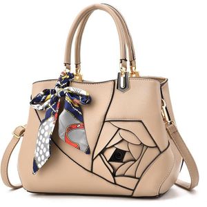 378 Three-dimensional Carved Ladies Handbag(Khaki)
