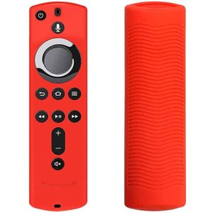 Anti-slip textuur wasbare siliconen afstandsbediening voor Amazon Fire TV Afstandsbediening (Rood)
