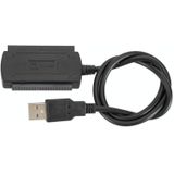 YP009 Drie-Purpose USB naar IDE / SATA Easy Drive Cable Hard Disk Drive Datakabel met voeding (EU-plugset)