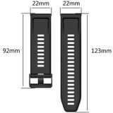 Voor Garmin Forerunner 955 22mm Horizontale Textuur Siliconen Horlogeband met Removal Tool (Wit)