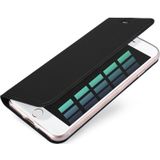 DUX DUCIS Skin Pro Series horizontale Flip PU + TPU lederen case voor de iPhone 8 & 7  met houder & card slots (zwart)