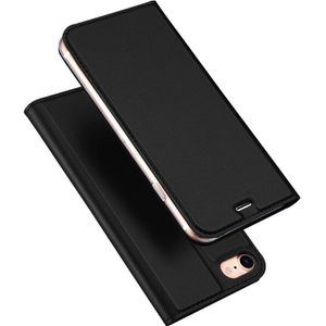 DUX DUCIS Skin Pro Series horizontale Flip PU + TPU lederen case voor de iPhone 8 & 7  met houder & card slots (zwart)