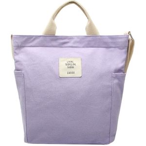 Schouder Messenger Bag Dames Handvat Canvas Tas (Paars)