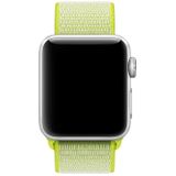 Eenvoudige mode nylon horlogebandje voor Apple Watch serie & 40mm/3 & 2 & 1 38mm  met Magic stick (fluorescerende groen licht)