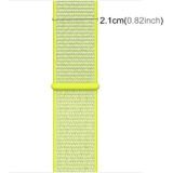 Eenvoudige mode nylon horlogebandje voor Apple Watch serie & 40mm/3 & 2 & 1 38mm  met Magic stick (fluorescerende groen licht)