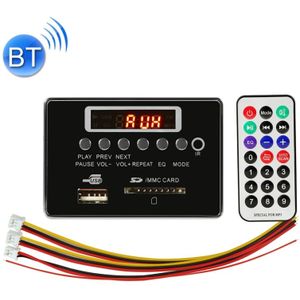 Auto 5V audio MP3 speler decoder Board FM radio SD-kaart USB AUX  met Bluetooth/afstandsbediening (zwart)