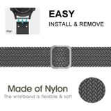 Voor Garmin Fenix 7 verstelbare nylon gevlochten elasticiteit horlogeband (kleurrijke denim)