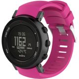 Silicone vervangende polsband voor SUUNTO core ALU Zwart (ros rood)