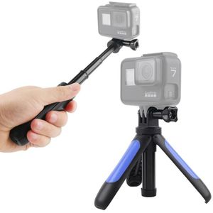 GP446 Multifunctionele Mini Vast statief voor GoPro HERO9 Zwart / HERO8 Zwart /7 /6 /5 /5 Sessie /4 Sessie /4 /3+ /3 /2 /1  DJI Osmo Action  Xiaoyi en andere actiecamera's(Blauw)