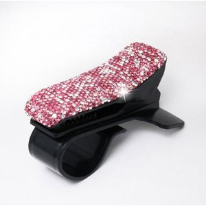 Diamond auto telefoon houder 360 graden roterende creatieve auto dashboard mobiele houders (roze kleur mengen)