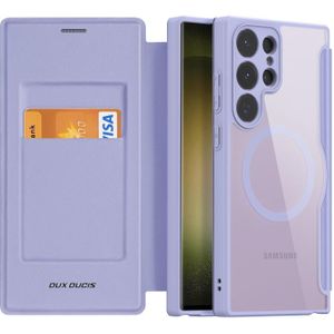 Voor Samsung Galaxy S23 Ultra 5G DUX DUCIS Skin X Pro Series Magsafe PC + TPU telefoon lederen tas