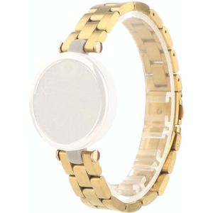 Roestvrij staal Drie Kralen Hand Afneembare XiaMan Taille Strap Polsband voor Garmin Lily (Gold)