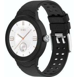 Voor Huawei Watch GT Cyber Silicone Ademend Gentegreerde Horlogeband (Zwart)