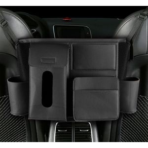 DERANFU multifunctionele auto Seat middelste zak opberg zak (zwart)