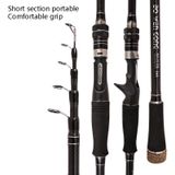 Carbon Telescopic Luya Rod Short Section Fishing Throwing Rod  Length: 3.6m(Curved Handle)