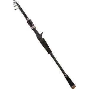 Carbon Telescopic Luya Rod Short Section Fishing Throwing Rod  Length: 3.6m(Curved Handle)