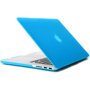 MacBook Pro Retina 15.4 inch 4 in 1 Frosted patroon Hardshell ENKAY behuizing met ultra-dun TPU toetsenbord Cover en afsluitende poort pluggen (blauw)