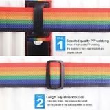 Cross Rainbow elastische telescopische tas bungee Bagage verpakking riem reizen bagage vaste riem (paars)