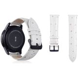 Struisvogel huidtextuur lederen polshorloge band voor Samsung Gear S3 22mm (wit)