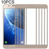 10 PCS voorscherm buiten glazen lens voor Samsung Galaxy J7 (2016)  J710F  J710FN  J710M / MN  J7108 (goud)