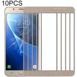 10 PCS voorscherm buiten glazen lens voor Samsung Galaxy J7 (2016)  J710F  J710FN  J710M / MN  J7108 (goud)