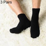 3 paar winter warme comfortabele kasjmier sokken voor mannen en vrouwen (zwart)