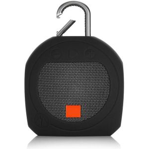 Siliconen Bluetooth Speaker Beschermhoes Anti-Fall Storage Cover voor JBL Clip 3(Zwart)
