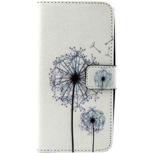 Dandelion patroon Horizental Flip lederen hoesje met houder & opbergruimte voor pinpassen & portemonnee voor LG Magna / H502