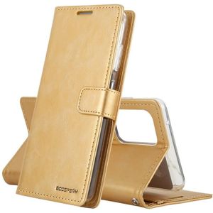 Voor Samsung Galaxy A52 5G / 4G Goosspery Blue Moon Diary Crazy Horse Textuur Horizontale Flip Lederen Case met Bracket & Card Slot & Portemonnee (Goud)