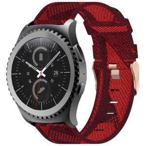 Voor Samsung Gear S2 Classic 20 mm nylon geweven horlogeband