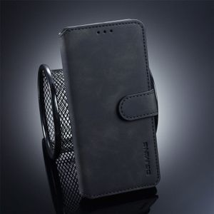 DG. MING Retro olie kant horizontale Flip Case voor Galaxy S10  met houder & kaartsleuven & portemonnee (zwart)