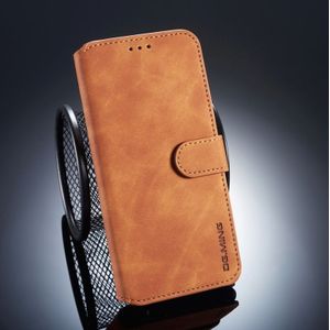 Dg. MING retro olie kant horizontale flip case voor Huawei mate 20 lite  met houder & kaartsleuven & portemonnee (bruin)